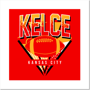 Kelce Kansas City Football Retro Posters and Art